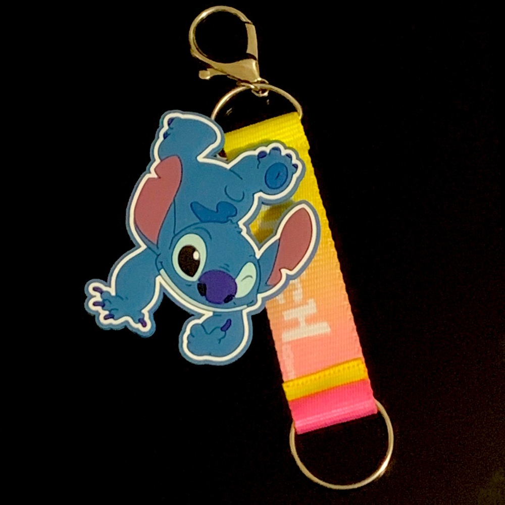 Disney Stitch Mini Lanyard Keychain New